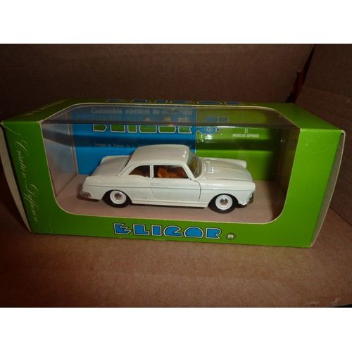 [82] Miniature 1/43ème : Peugeot 404 Coupé - Couleur Blanc - Marque : Eligor-Eligor