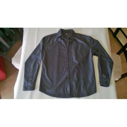 Chemise Celio Gris Presque Noir Taille M 39-40 Manches Longues
