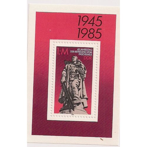 Allemagne- Ddr- 1 Bloc Timbre Neuf- 40ème Anniversaire De La Libération Du Fascisme