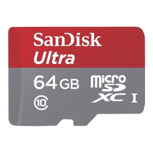 SanDisk Ultra - Carte mémoire flash (adaptateur microSDXC vers SD inclus(e)) - 64 Go - Class 10 - microSDXC UHS-I
