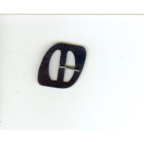 Ancienne Boucle De Ceinture  Plastique Des Années 1940 Marine Losange Excentré  4cmx3cm