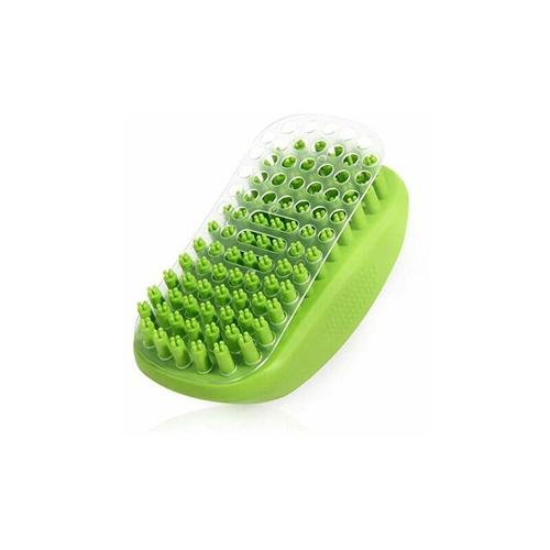 Professional Dog Shampoo Grooming Brush For Washing & Massaging Dogs, Cats, Horses. Soft Rubber Bristles Curry Comb Gently Removes Dirt, Grime, Loose Fur. Use It Wet Or Dry.