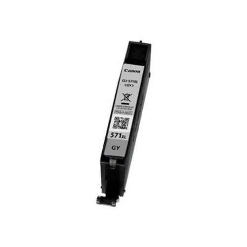 Canon CLI-571GY XL - 11 ml - à rendement élevé - gris - originale - réservoir d'encre - pour PIXMA MG7750, MG7751, MG7752, MG7753, TS8050, TS8051, TS8052, TS8053, TS9050, TS9055