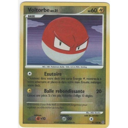 Carte Pokémon "Voltorbe Niv.31" Pv60 Holo Reverse 81/100