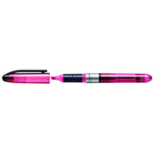 Stabilo Lot De 10 Surligneurs Navigator Pte Biseautée 1 - 4 Mm Rose Vif