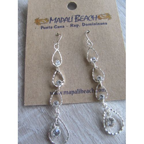 Boucles D'oreilles Pendante Motif 4 Anneaux