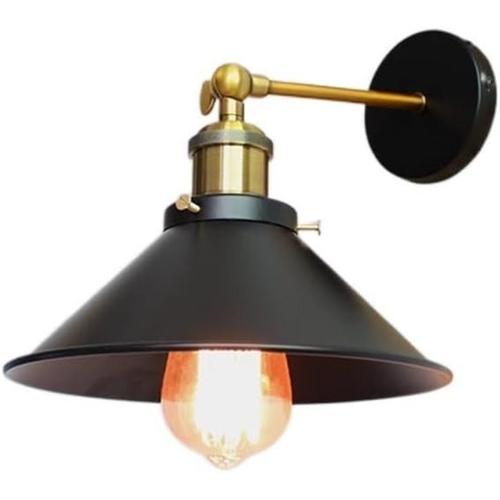 Vintage Loft mur LED lampe pour la maison décor industriel rétro salle de bain éclairage fer abat-jour chambre applique murale 26 cm