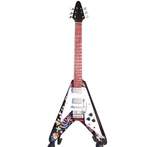 Guitare Miniature Flying V Psychédélique De Jimi Hendrix