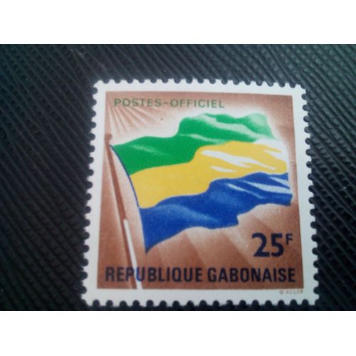 Timbre Gabon Y T S 5 Drapeau Du Gabon , Timbres Officiels 1968 ( 160308 )