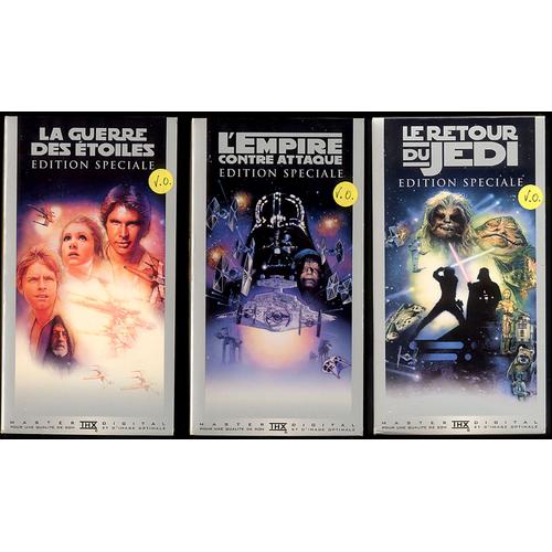La Trilogie Star Wars / Édition Spéciale Argent / Version Originale V.O. En 3 K7 Vhs : La Guerre Des Étoiles, L'empire Contre-Attaque, Le Retour Du Jedi.
