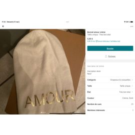 Bonnet Beige Amour Dore