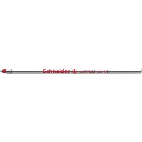 Schneider Express 56 Recharge Pour Stylo Bille Pointe M Acier Inoxydable Encre Permanente Rouge Lot De 20