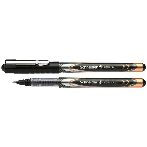 Schneider Xtra 823 Stylo Roller Pointe Conique En Acier Inoxydable 0,3 Mm/Noir Lot De 10