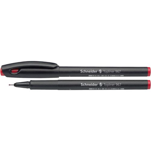 Schneider 9672 Topliner 967 Stylo Roller Rouge Lot De 10