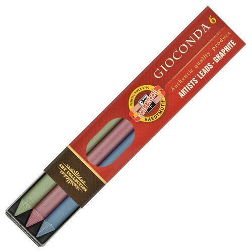 Koh-I-Noor Metallic Mines De Couleur Métallique Pour Port-Mine 5.6mm Diamtre 80mm (Set De 6)