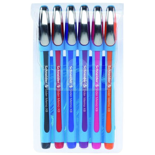 Schneider 150296 Lot De 6 Stylos À Bille Memo Xb Dans Étui