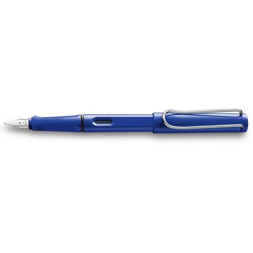 Lamy - Stylo Plume Safari Bleu Brillant, Plume Acier De Taille F, Livré En Ecrin Lamy.