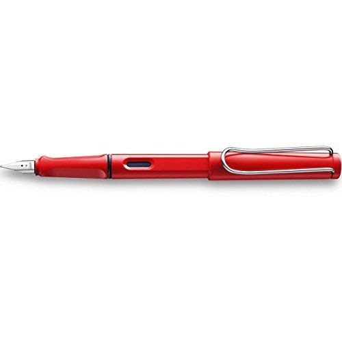Lamy - Stylo Plume Safari Rouge Brillant, Plume Acier De Taille F, Livré En Ecrin Lamy.