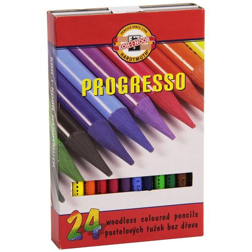 Koh-I-Noor Progresso Set De Crayons De Couleur Sans Bois (Set De 24)
