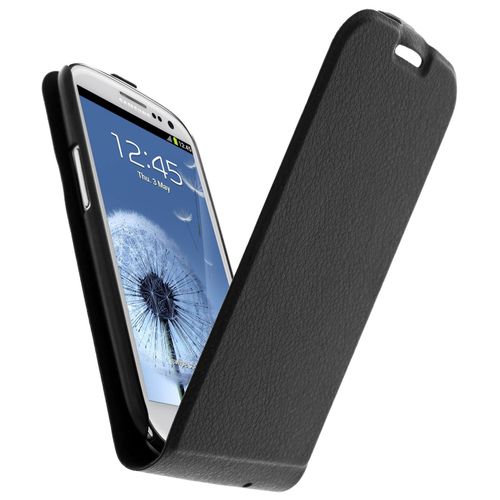 Etui Portefeuille Cuir Noir Samsung I9300 "Galaxy S3"