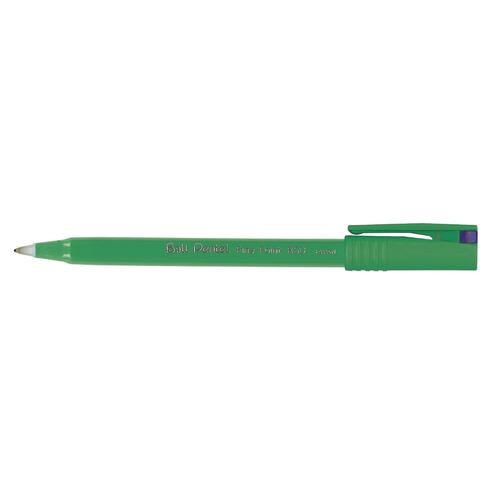 Pentel R 50 C Ball Pentel Stylo Feutre A Bille Pointe Plastique 0,8 Mm Encre Bleue Corps Plastique Vert Lot De 12