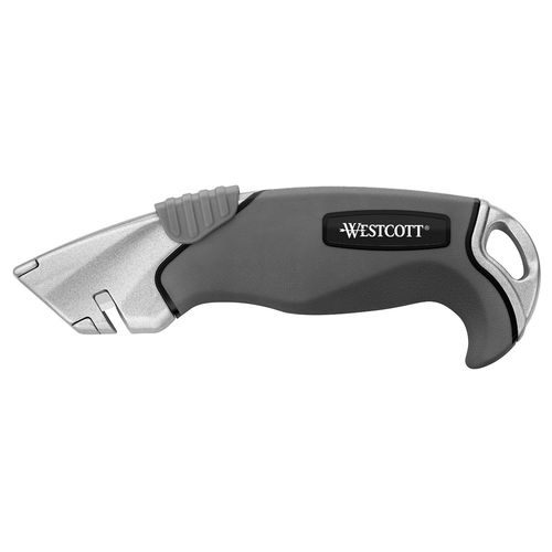 Westcott Cutter E-84023 00 Alliage Aluminium Avec Poignée Souple, Largeur 18 Mm (Gris/Noir)