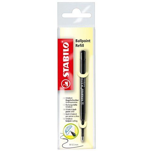 Stabilo Com4ball 2/046-02 Recharge Stylo Bille Pointe Moyenne Noir Lot De 10
