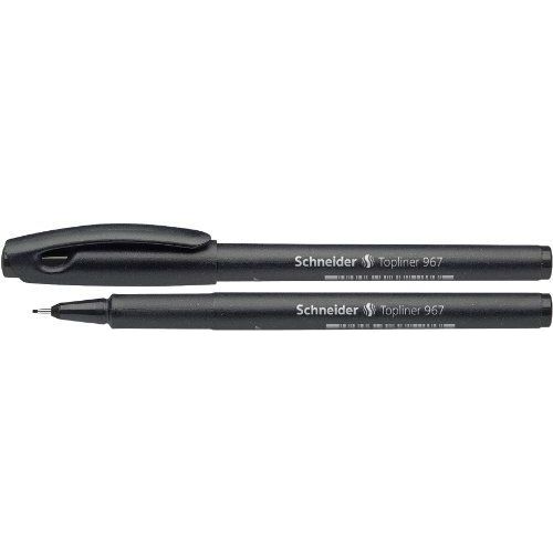 Schneider 9671 Topliner 967 Stylo Roller Noir Lot De 10