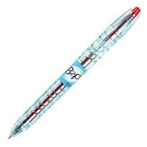 Pilot B2p Begreen  Lot De 10 Stylo À Bille Pointe Moyenne Encre Gel Rétractable Encre Rouge