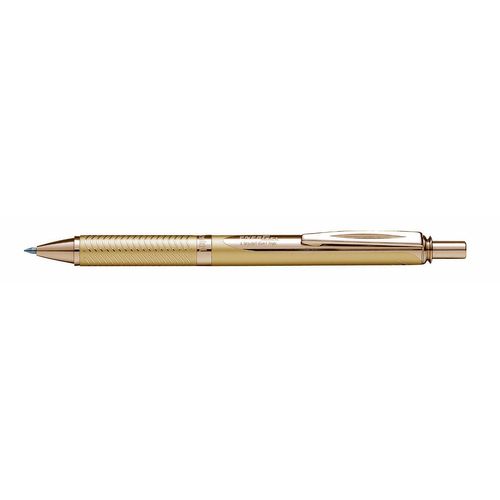 Pentel Energel Sterling Bl407x-Liquide-Roller À Encre Gel Avec Revêtement En Or Largeur 0,7 Mm-Trait 0,35 Mm Diamètre Noir