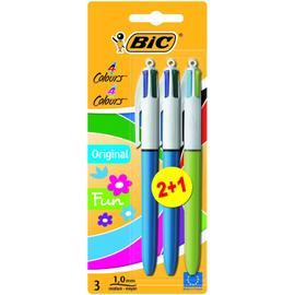 6 stylos BIC 4 couleurs - Avec décor - Super Collector - Boîte métal -  Bonne affaire