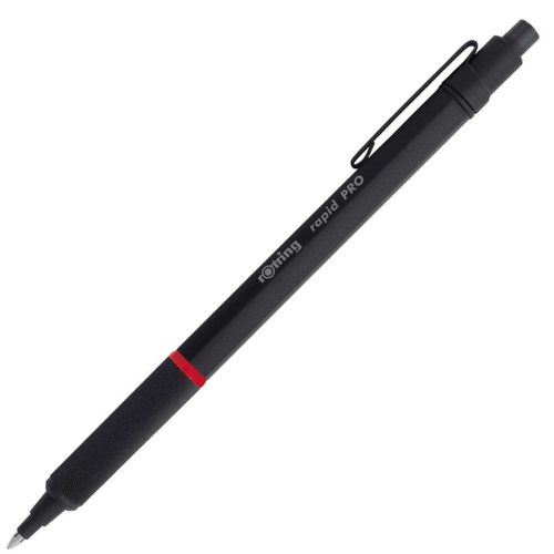 Rotring Rapid Pro Stylo-Bille Rétractable Pointe Moyenne Noir Mat