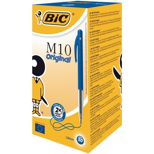 Bic M10 Clic-Medium Stylo-Bille Rétractable Bleu