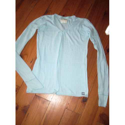 T-Shirt Teddy Smith Bleu Clair Manches Longues Taille 36/38