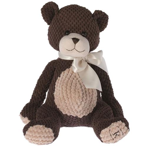 Ours En Peluche Marron 28 Cm Assis