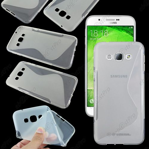 Ebeststar ® Housse Etui Coque Silicone Gel Motif S-Line Protection Souple Pour Samsung Galaxy A8 Sm-A800f, Couleur Transparent + Film Protection D'écran