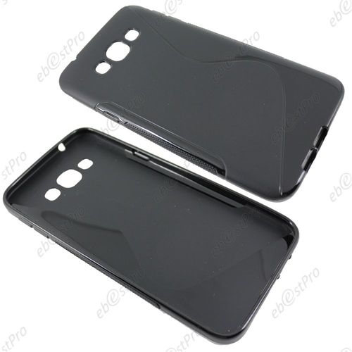 Ebeststar ® Etui Housse Coque S-Line Silicone Protection En Gel Pour Samsung Galaxy A8 Sm-A800f, Couleur Noir + Film Protection D'écran
