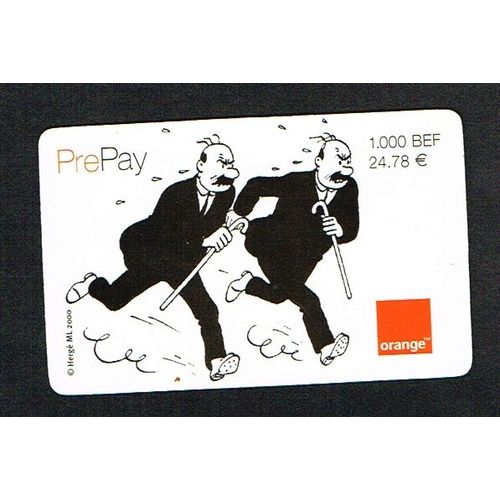 Dupond Et Dupont (Tintin) - Télécarte Belge Périmée - Hergé Ml 2000.