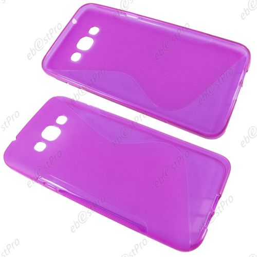 Ebeststar ® Etui Housse Coque S-Line Silicone Protection En Gel Pour Samsung Galaxy A8 Sm-A800f, Couleur Violet + Film Protection D'écran