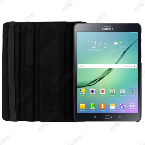 Ebeststar ® Pour Samsung Galaxy Tab S2 9.7 Sm-T810, Sm-T815 Etui Pu Cuir Coque Housse Rotative 36°, Couleur Noir + Film Protection D'écran