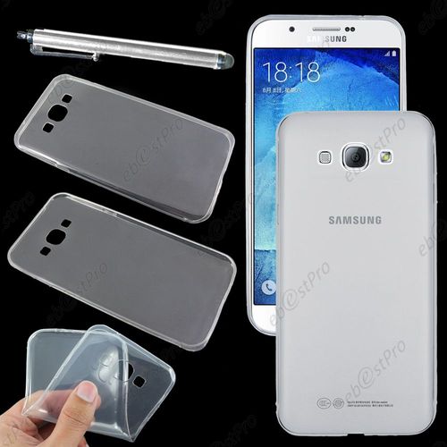 Ebeststar ® Housse Etui Coque Silicone Gel Tpu Souple Ultra Fine 0,5mm Pour Samsung Galaxy A8 Sm-A800f, Couleur Transparent + Stylet + Film Protection D'écran