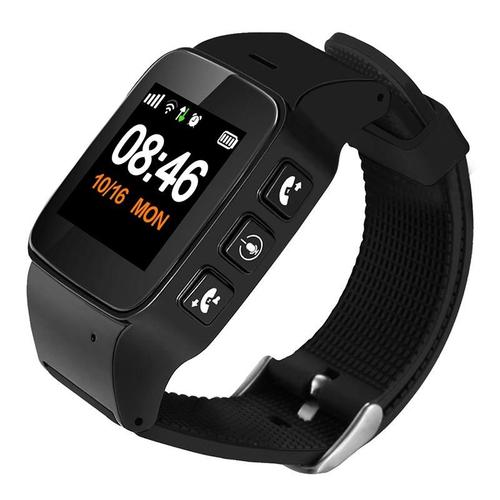 Montre Connectée Gps Senior Étanche Hd Alarme Sécurité Assistance Urgence Noir Yonis