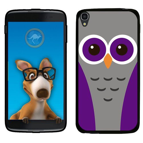 Coque Souple En Gel Pour Alcatel Idol 3 5,5 Avec Impression Motifs Chouette Mauv