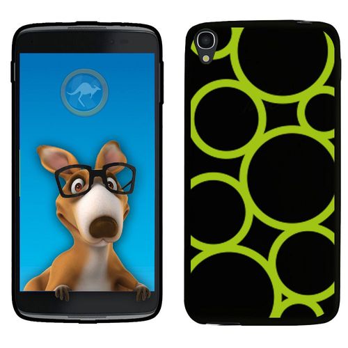 Coque Souple En Gel Pour Alcatel Idol 3 5,5 Avec Impression Motifs Ronds Verts