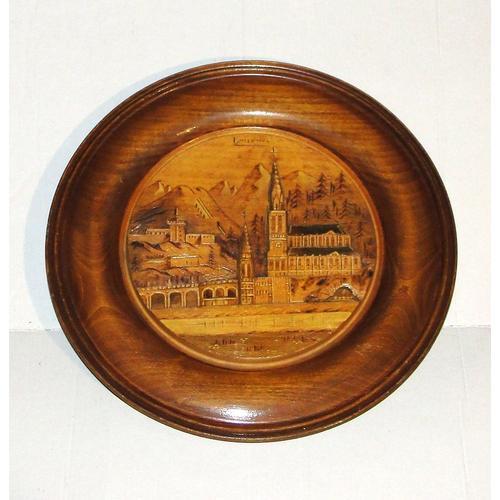 assiette en bois decorative lourdes decoration murale