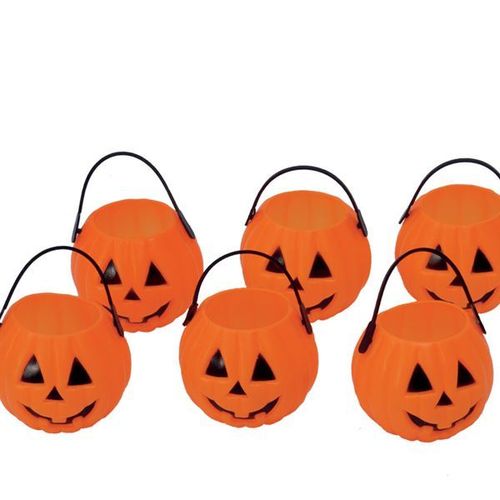 6 Citrouilles En Plastique