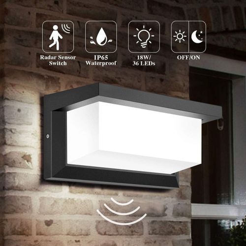 Applique D'extérieur Led Avec Détecteur De Mouvement, Éclairage Extérieur 18w Étanche Goodnice