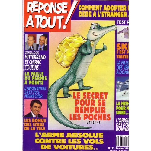 Reponse A Tout  N° 21 : Le Secret Pour Se Remplir Les Poches