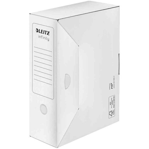 Leitz Lot De 20 Boîtes Archives Automatique Infinity Sans Acide Dos 100 Mm Blanc