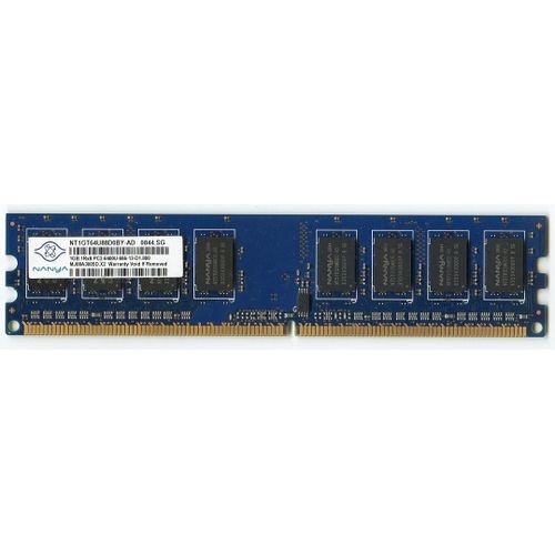 Nanya - Mémoire - 1 Go - DIMM 240 broches - DDR2 - 1Rx8 - PC2-6400U - 667 MHz - NT1GT64U88D0BY-AD